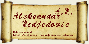 Aleksandar Međedović vizit kartica